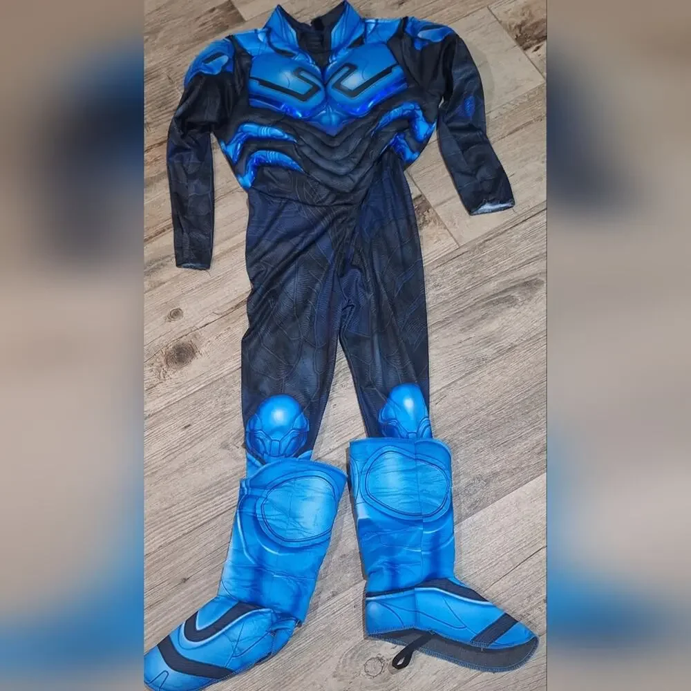 Blue Beetle Blue &  Black Kids Costume Sz M #1808